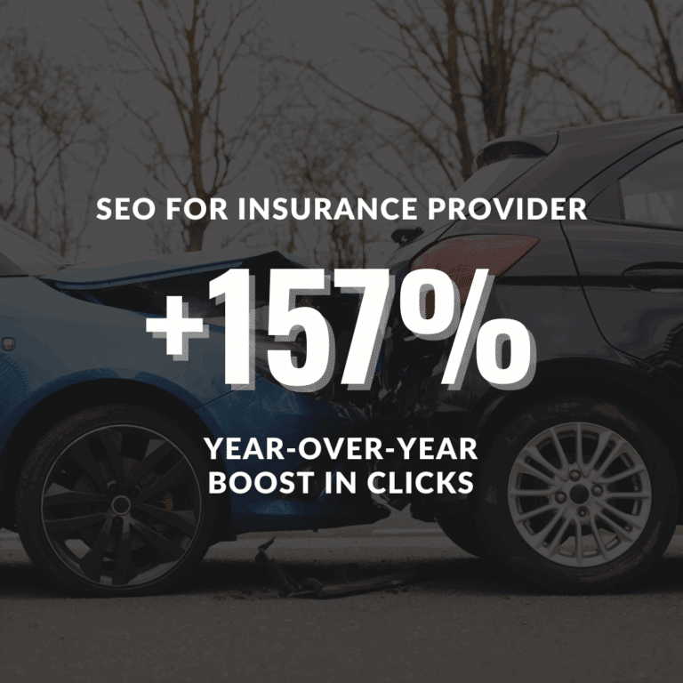 +157% Year-Over-Year Boost in Clicks — SEO for Insurance Provider