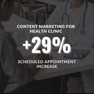 Case Study Image: Content Marketing for Health Clinic
